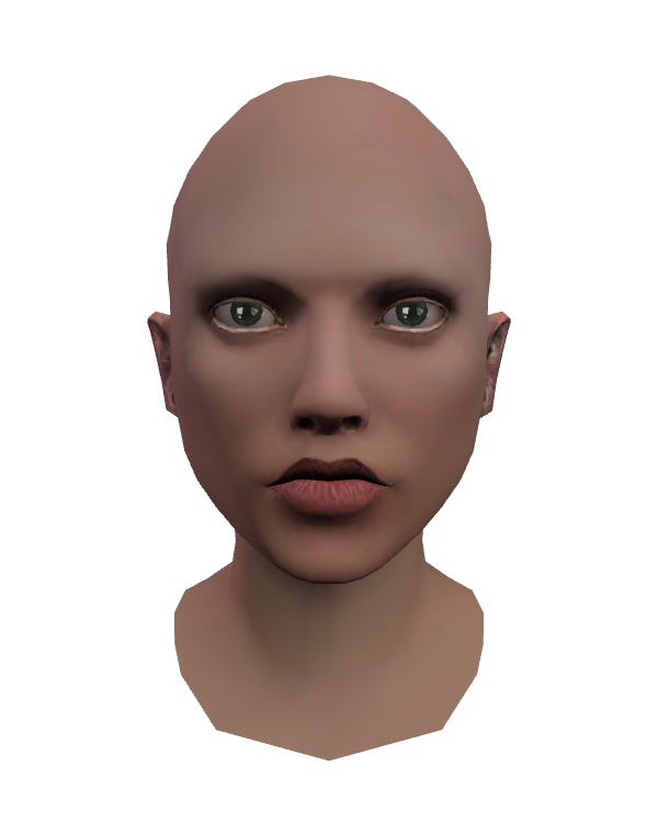 Male Face 033 White
