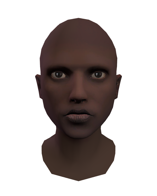 Male Face 002 Black