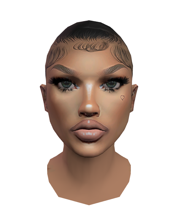 Female Face 000 White