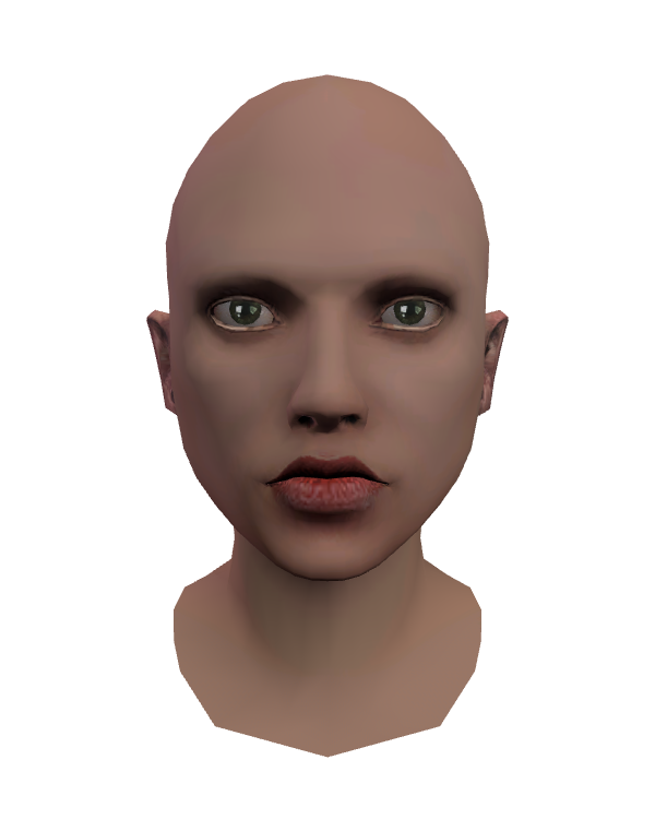 Male Face 034 White