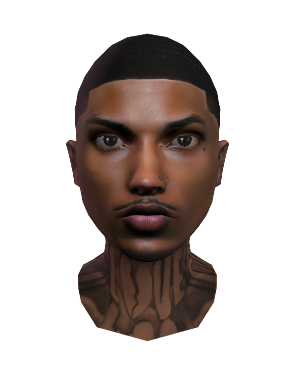 Male Face 016 Black