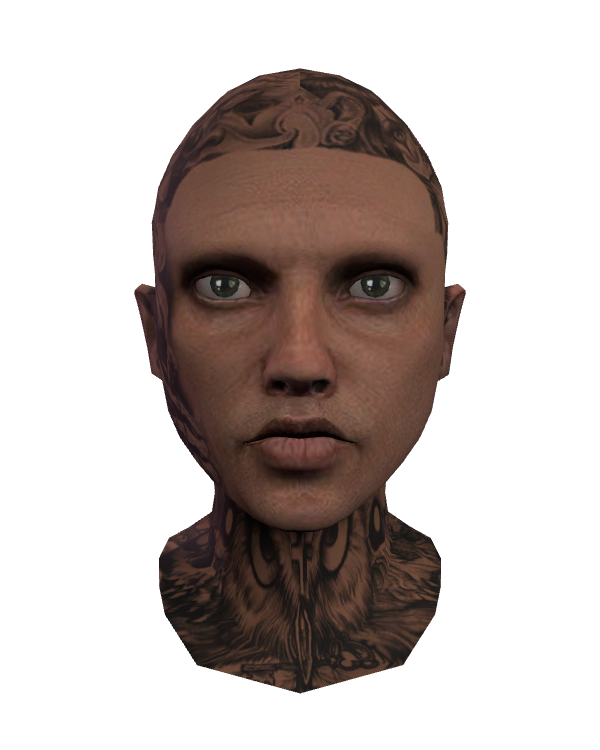 Male Face 013 White