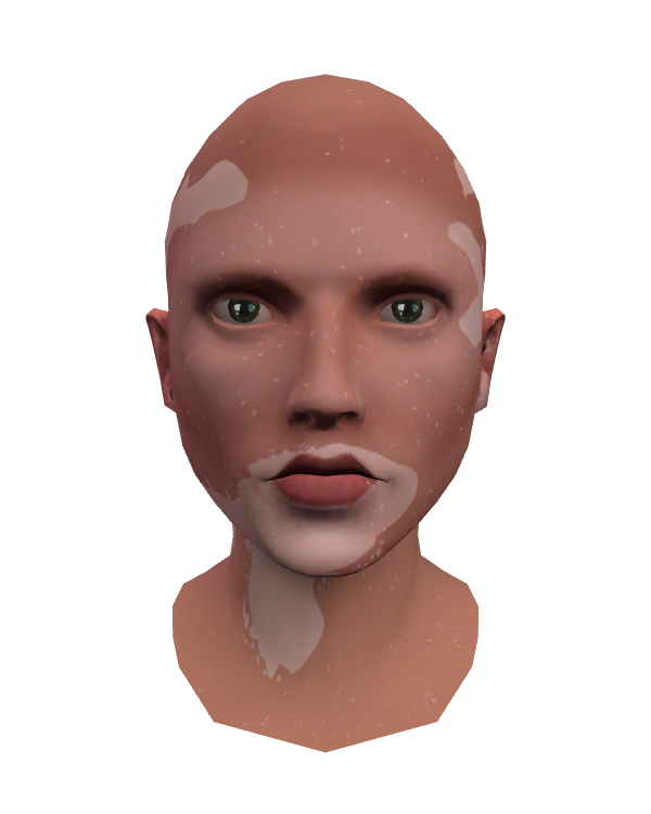 Female Face 021 White
