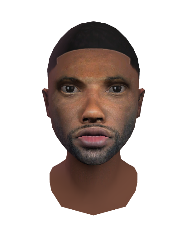 Male Face 023 Black