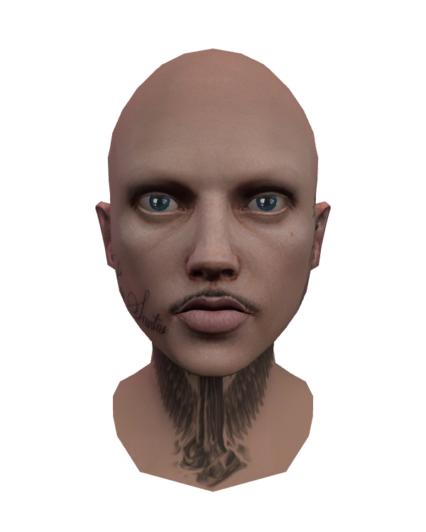 Male Face 012 White