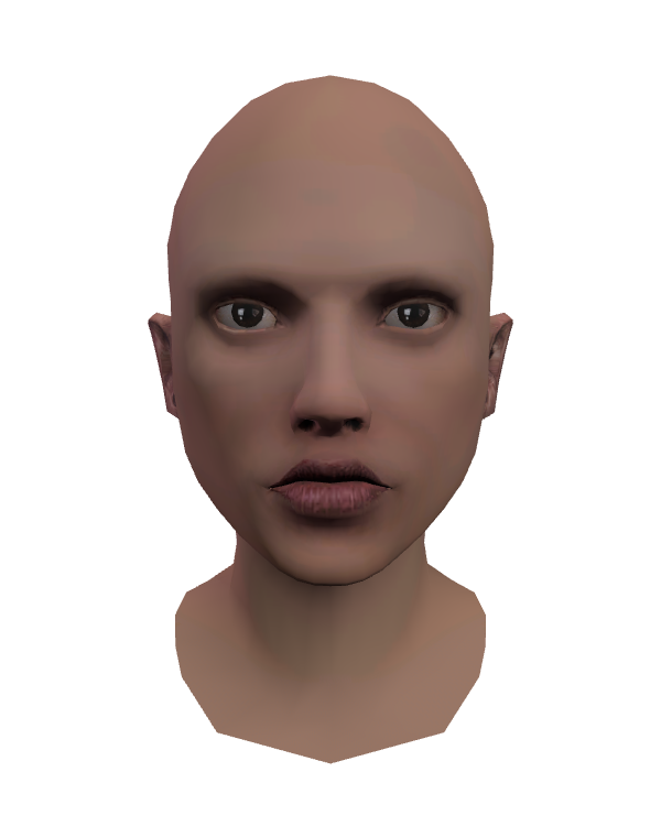 Male Face 022 White