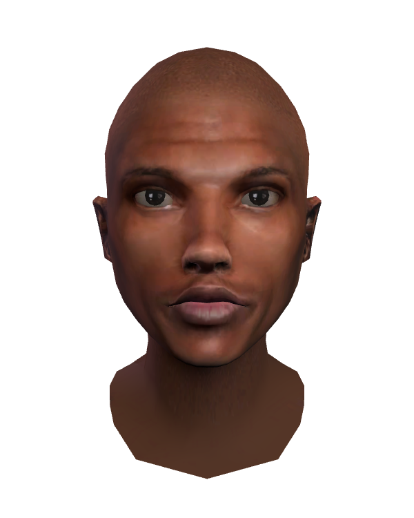 Male Face 015 Black