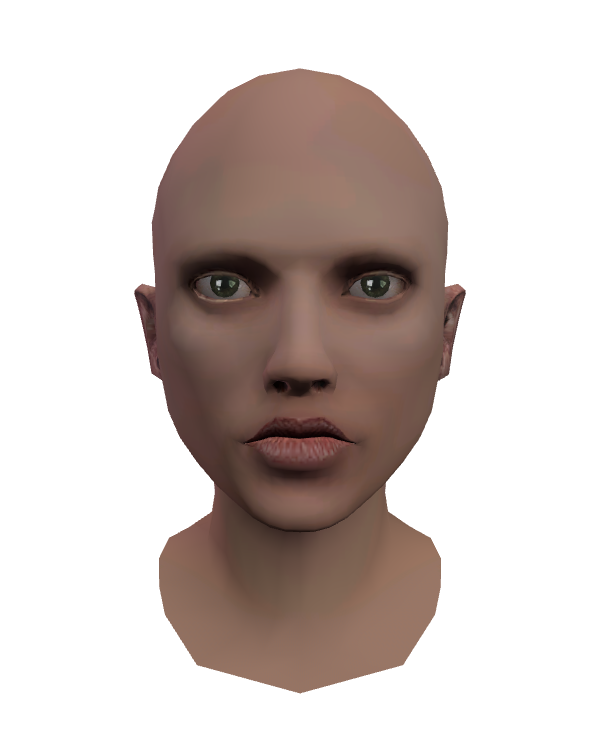 Male Face 021 White