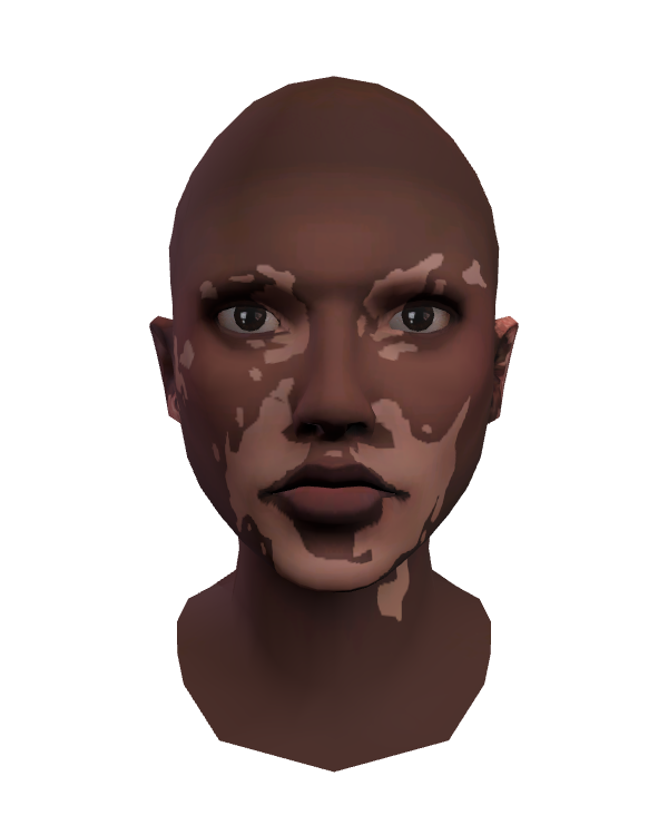 Female Face 015 Black