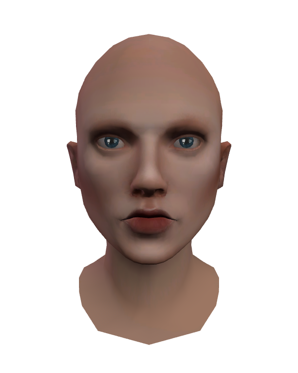 Female Face 042 White