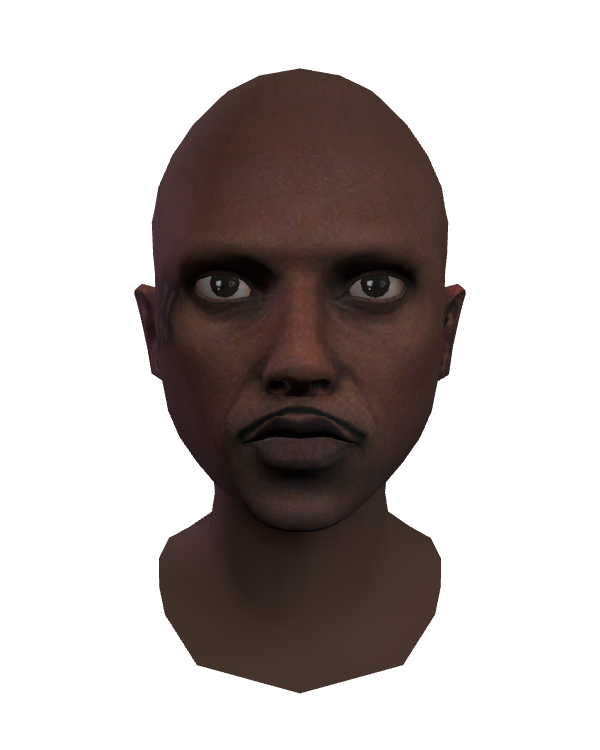Male Face 035 Black