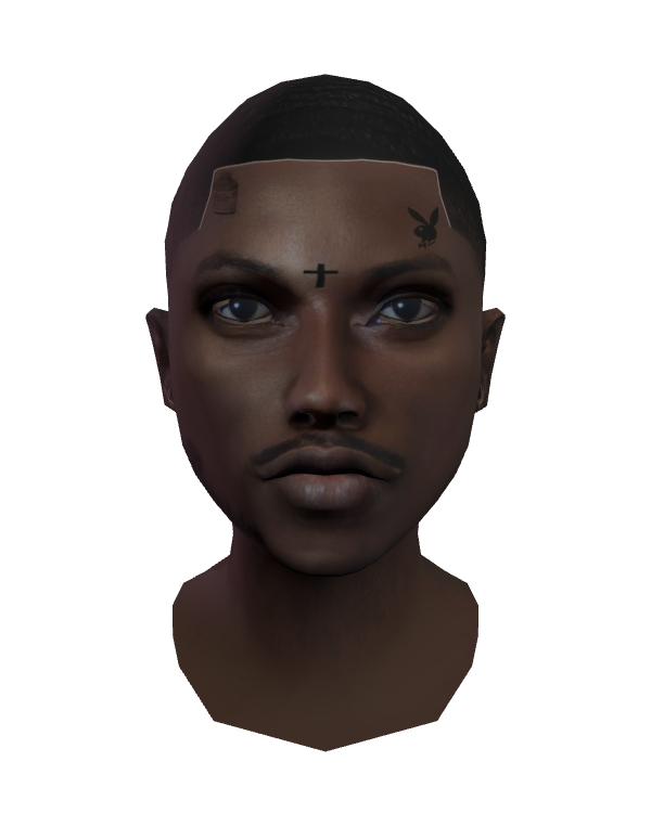 Male Face 024 Black