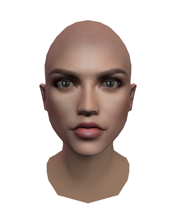 Female Face 033 White