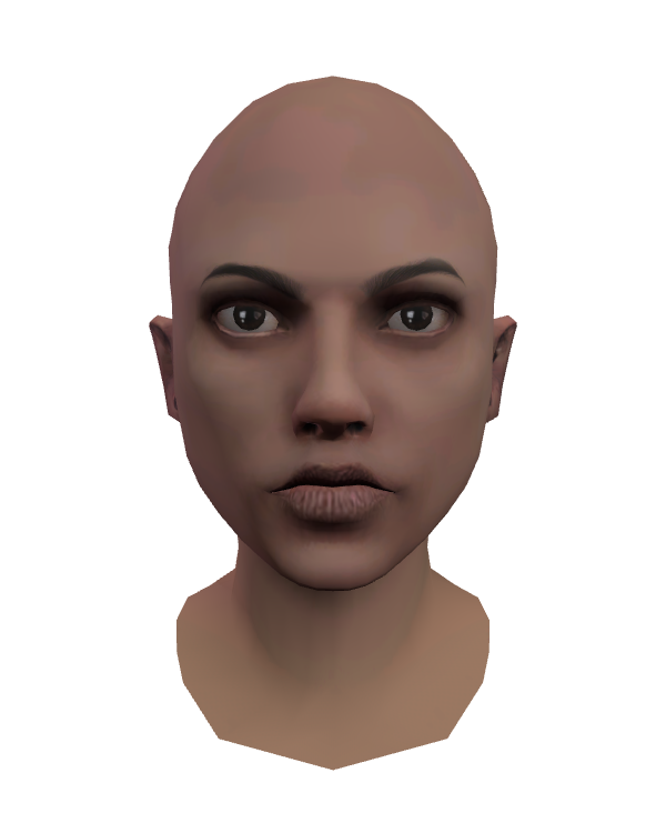 Female Face 001 White