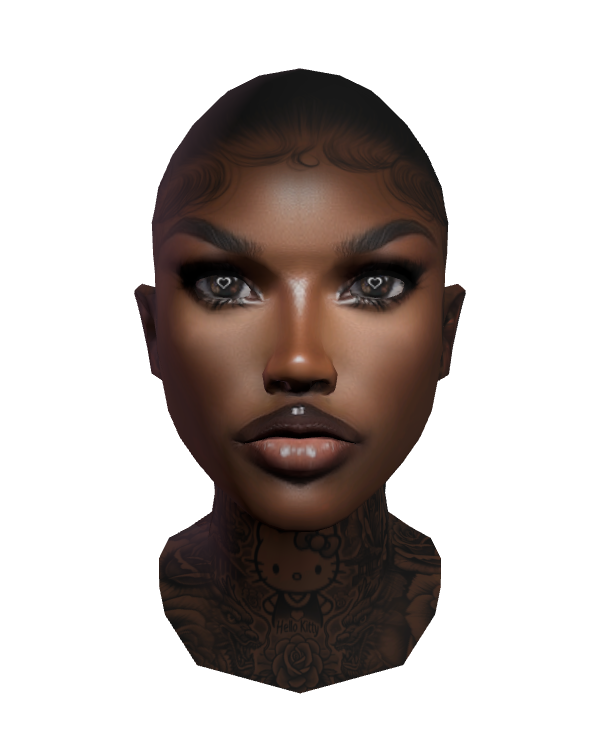 Female Face 002 Black